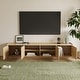 preview thumbnail 4 of 25, 78.74" Modern TV Stands with Brown Wood Grain,Mid Century Media Console With 4 Cabinets
