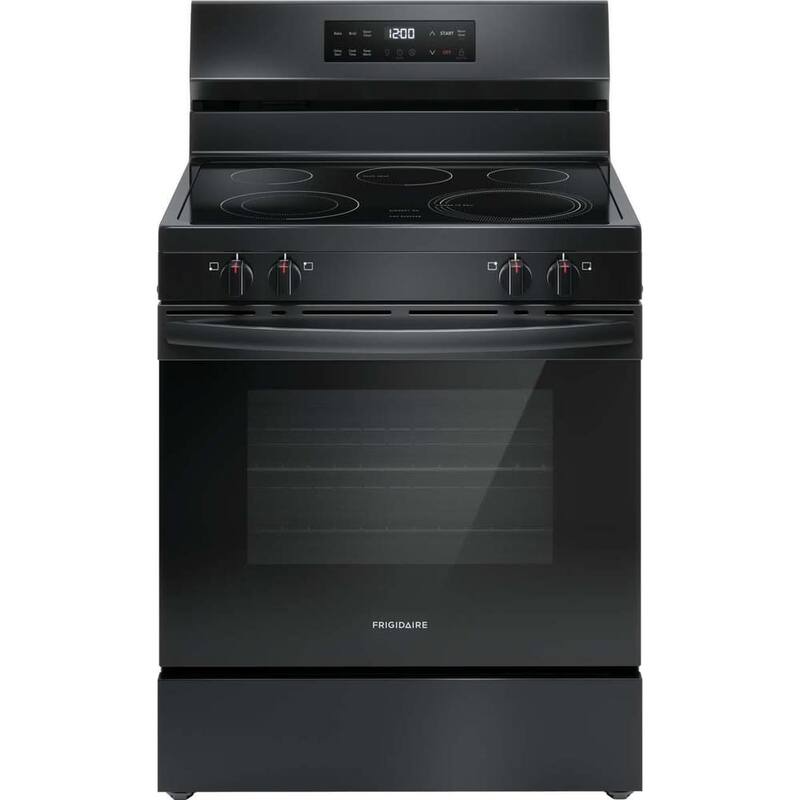 Frigidaire FCRE3062A 30" Wide 5.3 Cu. Ft. Slide In Electric Range with - Black