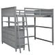 preview thumbnail 21 of 25, Full Size Loft Bed with 6 Storage Drawers, Desk, and Shelves