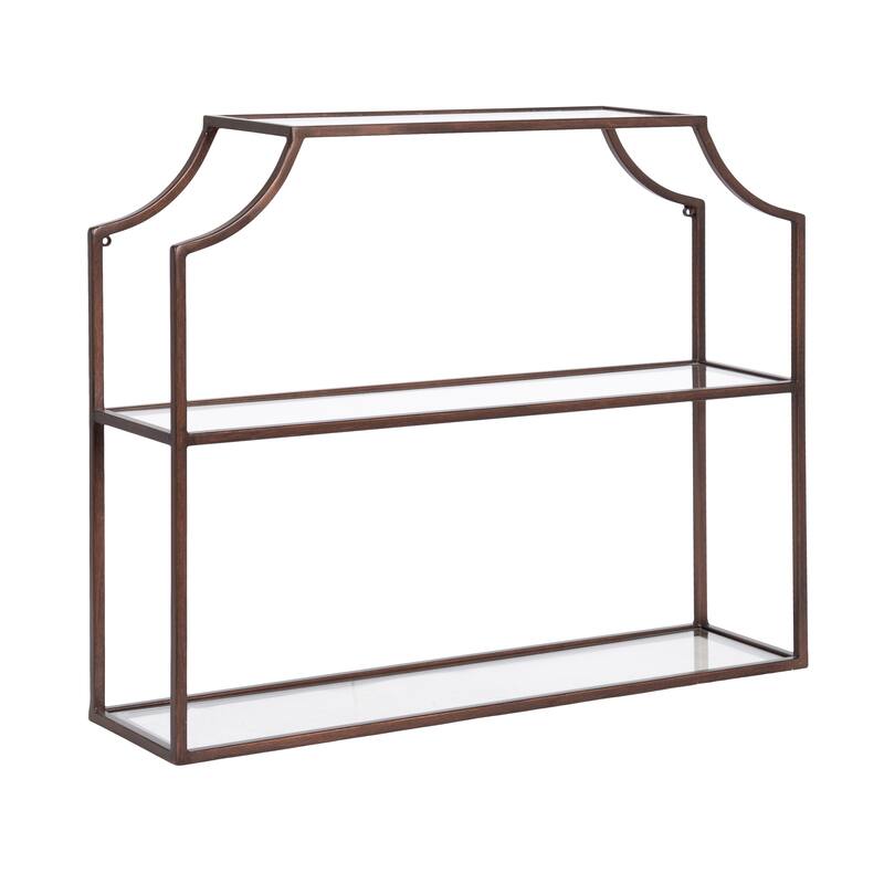 Kate and Laurel Ciel 4-tier Wall Shelf - 24x20 - Bronze