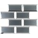 preview thumbnail 1 of 5, TileGen. Inner Reflections Mirror Look 3" x 6" Beveled Glass Mosaic Tile in Grey Wall Tile (10 sheets/9.6sqft.)