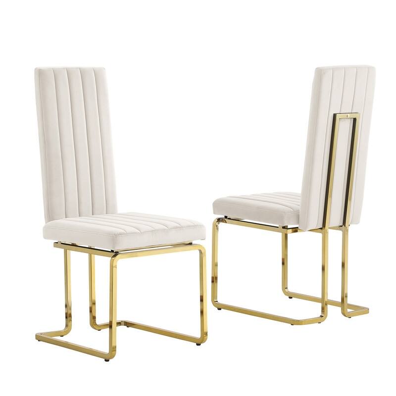 Best Quality Furniture Velvet Side Chairs **Set of 2**