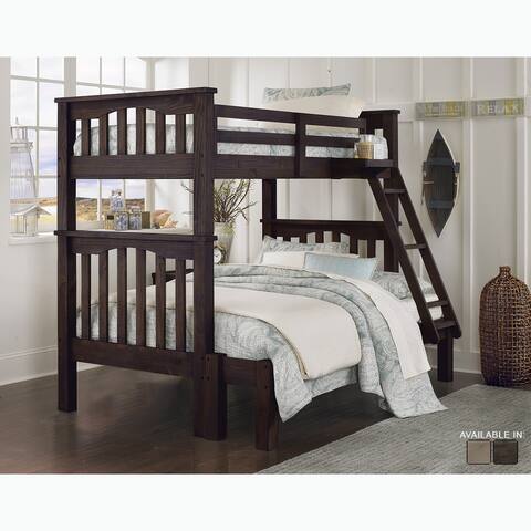 Hillsdale Kids and Teen Highlands Harper Wood Twin Over Full Bunk Bed, Espresso