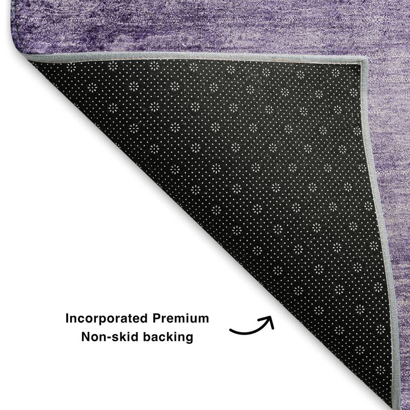 Premium Washable Super Soft Solid Ombre Mayfield Rug