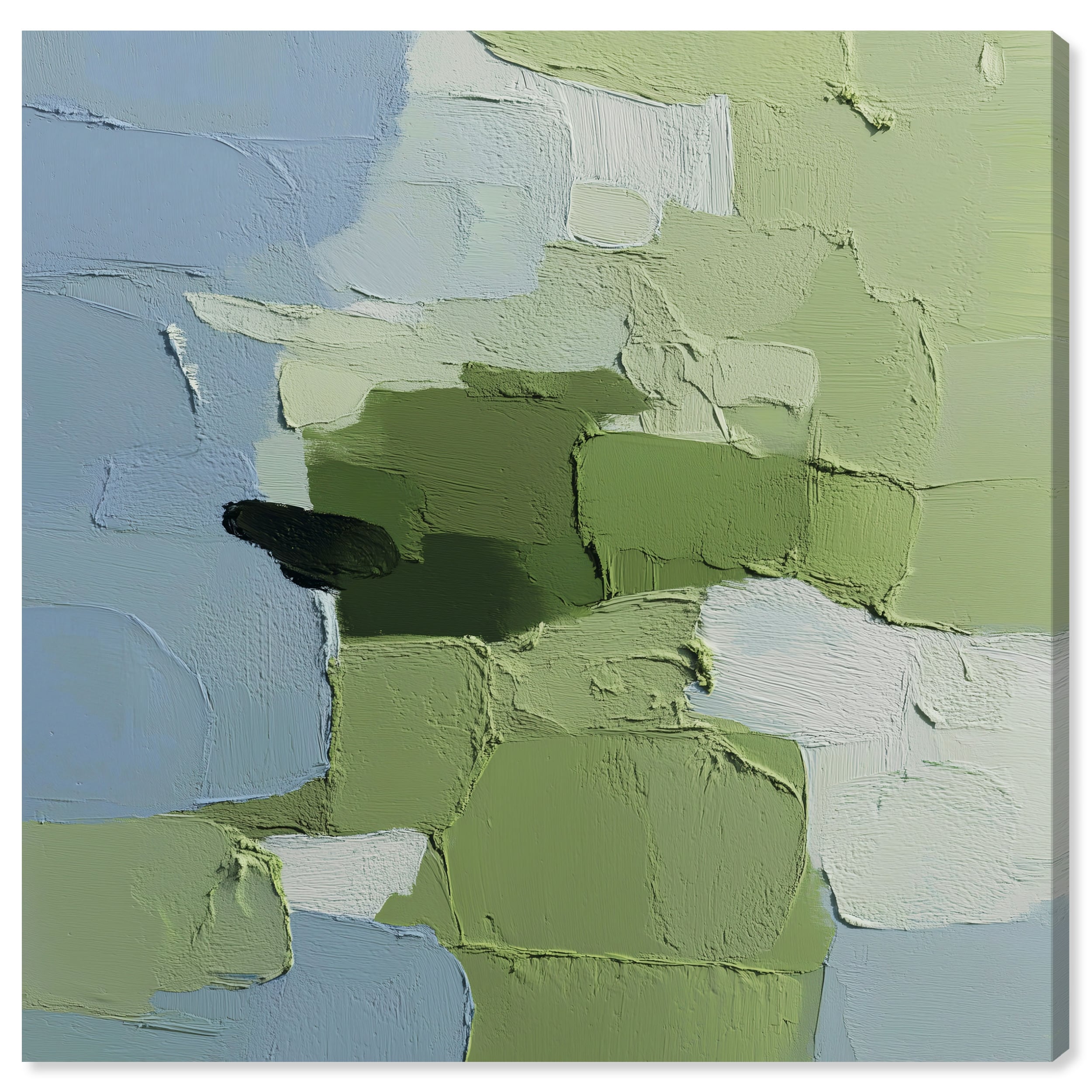Tectonic Green II Abstract Wall Decor Canvas Print by Art Remedy