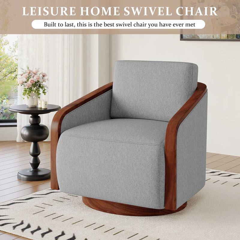 Modern Upholstered Swivel Accent Chair