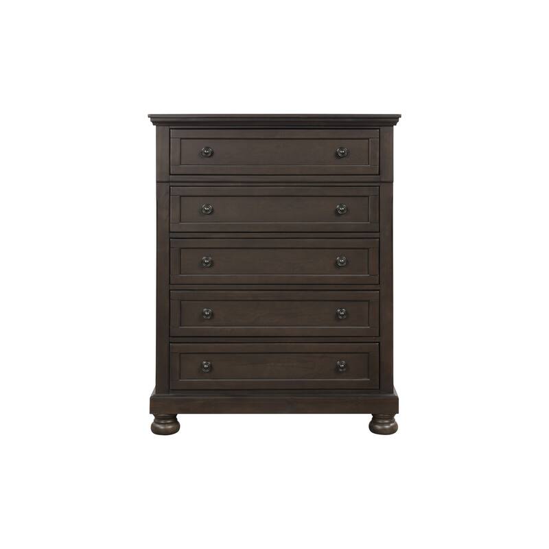 Brandie 6 Piece Grayish Brown Modern Storage Sleigh Platform Bedroom Set