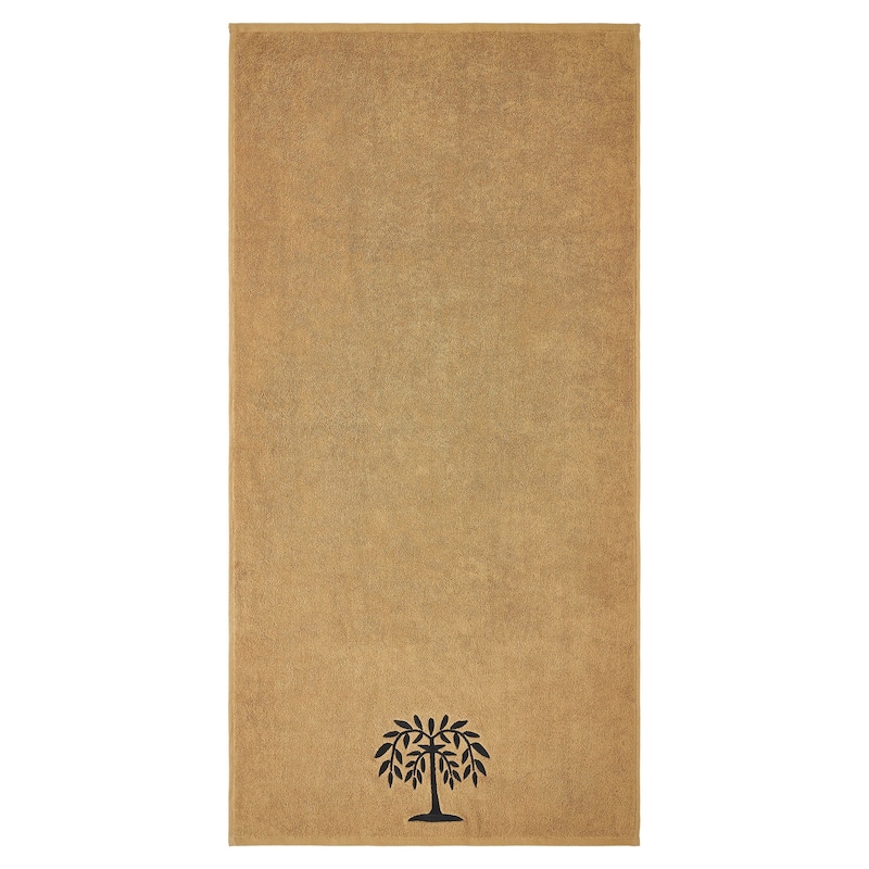 Black Willow Tree Tan Bath Towel Set of 2 27x54