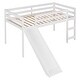 preview thumbnail 6 of 46, Twin Size Loft Bed with Slide, Multifunctional Design, White