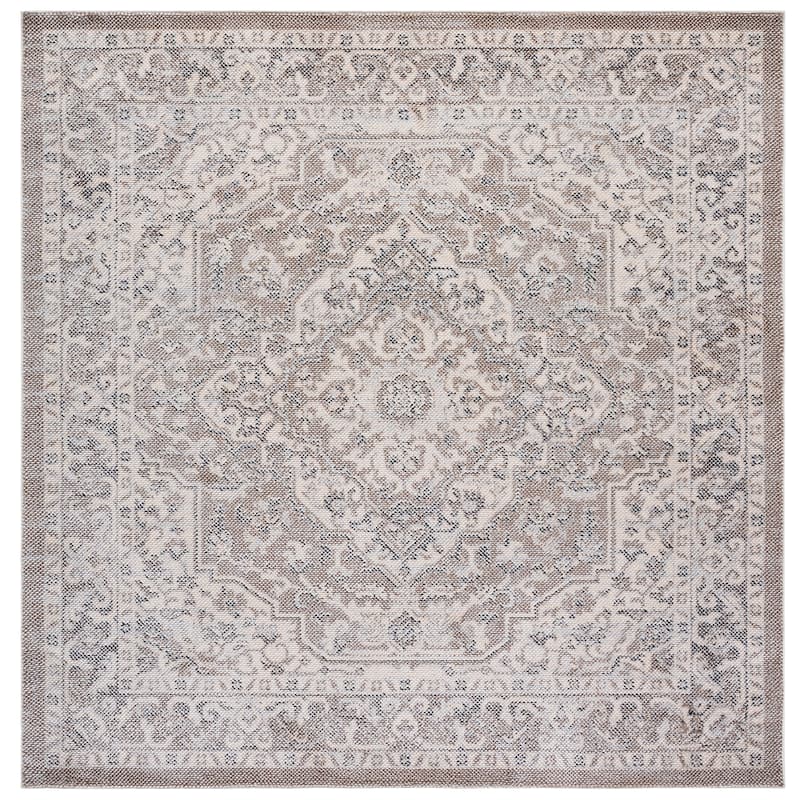 SAFAVIEH Harrison Jeske Rug - 6'7" Square - Beige/Ivory Grey