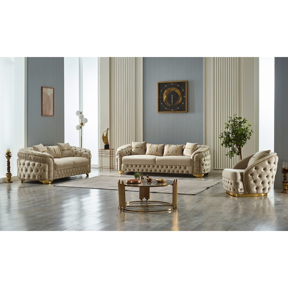 Tenora 3 Pieces Living Room Sets 1 Sofa 1 Love seat 1 Chair