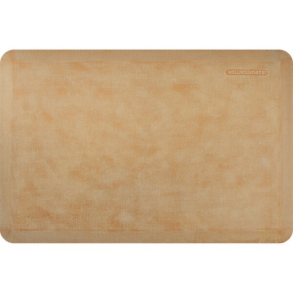 WellnessMats Estates Linen Anti-Fatigue Office, Bathroom, & Kitchen Mat, Aztec Gold, 36" by 24"