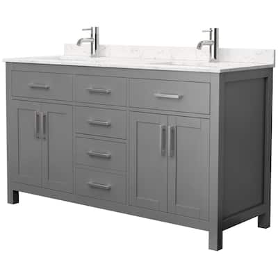 Wyndham Collection WCG242460DCCUNSMXX Beckett 60" Free Standing Double