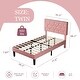 preview thumbnail 38 of 65, VECELO Upholstered Kids Bed Frame with Diamond Tufted Headoard,Twin Size Bed Set of 2