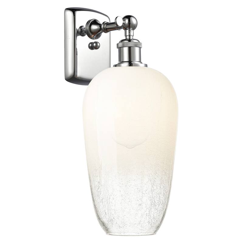 Innovations Lighting 516-1W-16-7 Brookhaven Flute Sconce Brookhaven - Polished Chrome / Opal