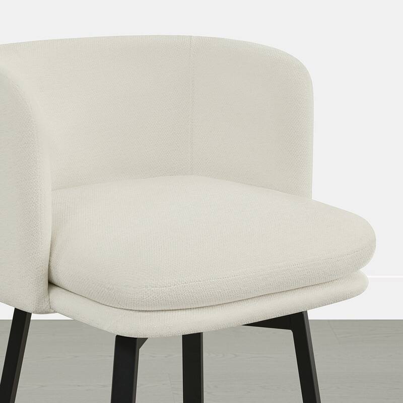 Spruce & Spring Modern Swivel Counter Bar Stool Set with Barrel Back&Double-layer Cushion