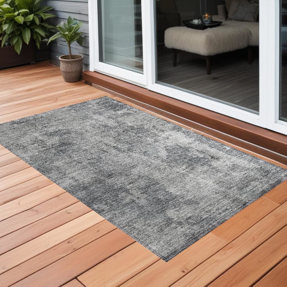 Alrim Modern Art-Inspired Weather Resistant Timeless Fusion Outdoor Rug