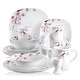 preview thumbnail 1 of 65, VEWEET 20-Piece White Porcelain Dinnerware Set (Service for 4)