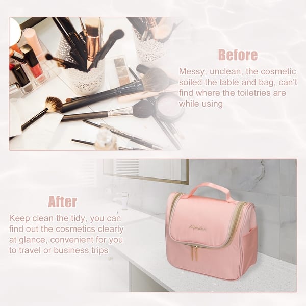 Large Toiletry Bag Hanging Makeup Bag Travel Makeup Organizer Waterproof - 9.17"x7.48"x4.13" - Bed Bath & Beyond - 42474192 Large Toiletry Bag Hanging Makeup Bag Travel Makeup Organizer Waterproof - 9.17"x7.48"x4.13" - Bed Bath & Beyond - 42474192