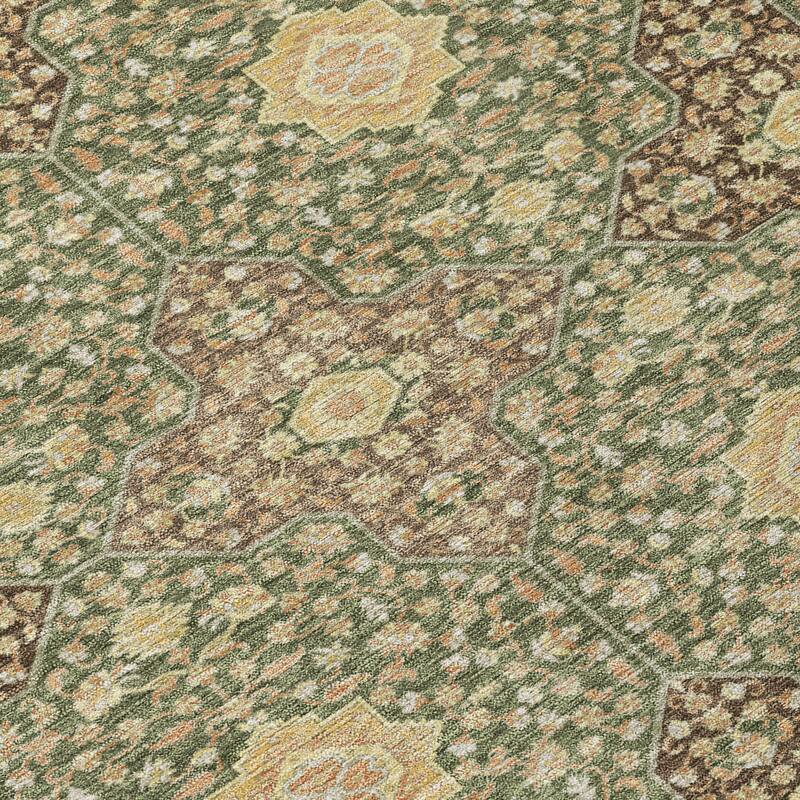 Machine Washable Indoor/ Outdoor Traditional Columbus Chantille Rug