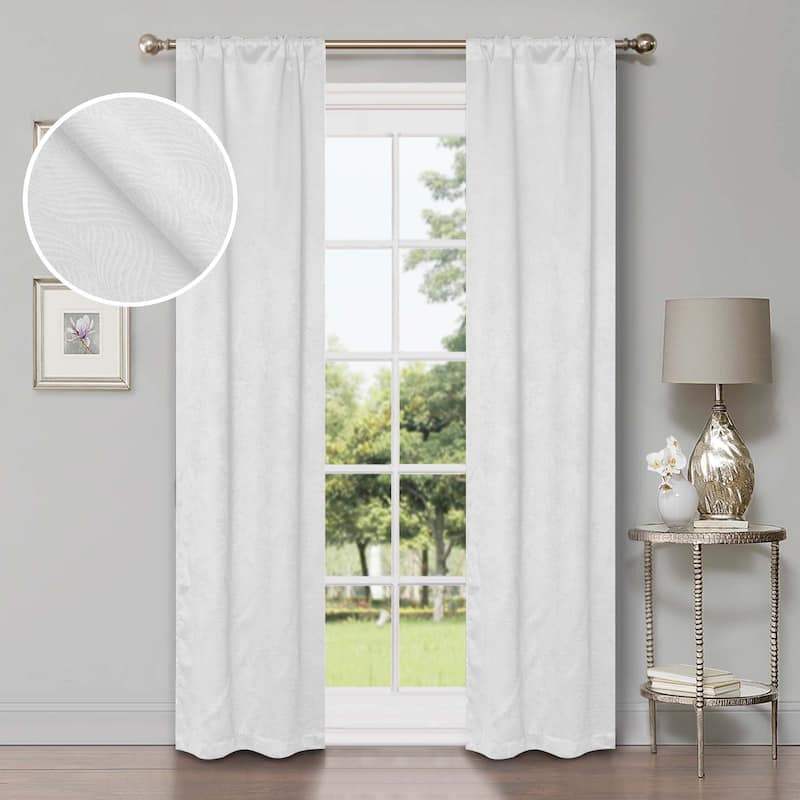 Superior Waverly Washable Room Darkening Curtains, Set of 2 Panels