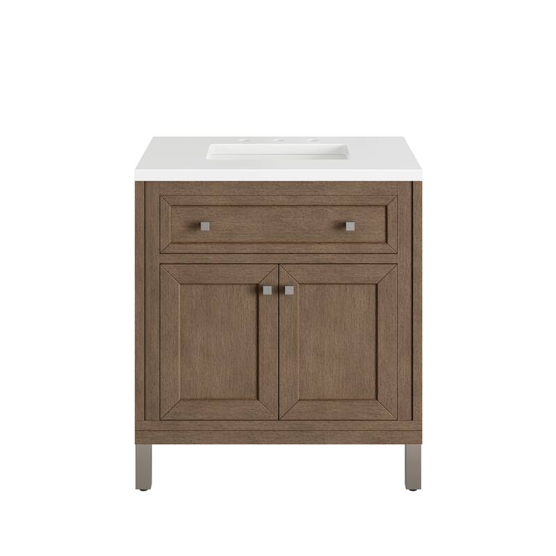James Martin Vanities Chicago 30" Single Vanity, Whitewashed Walnut