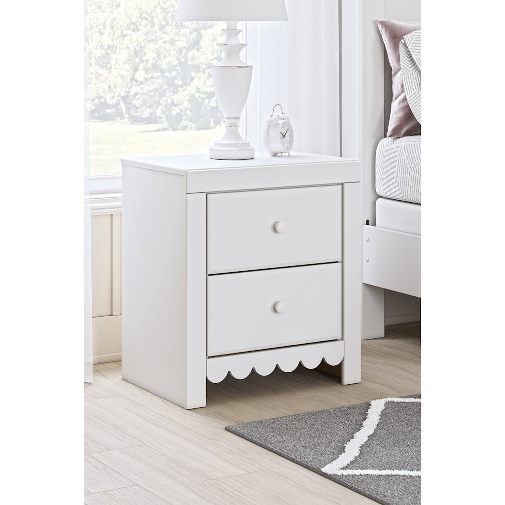 Signature Design by Ashley Mollviney White Nightstand