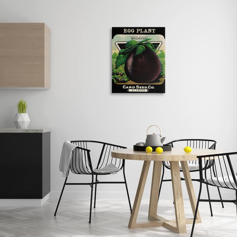 Stupell Vintage Garden Eggplant Canvas Wall Art Design By Lil' Rue