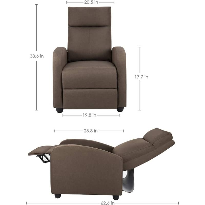 Furniwell Fabric Single Sofa Recliner with Padded Seat