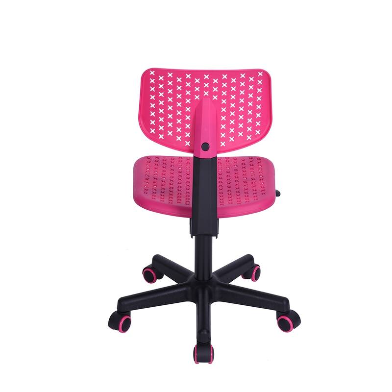 HomyLin Plastic Adjustable Rolling Kids Study Desk Chair Armless