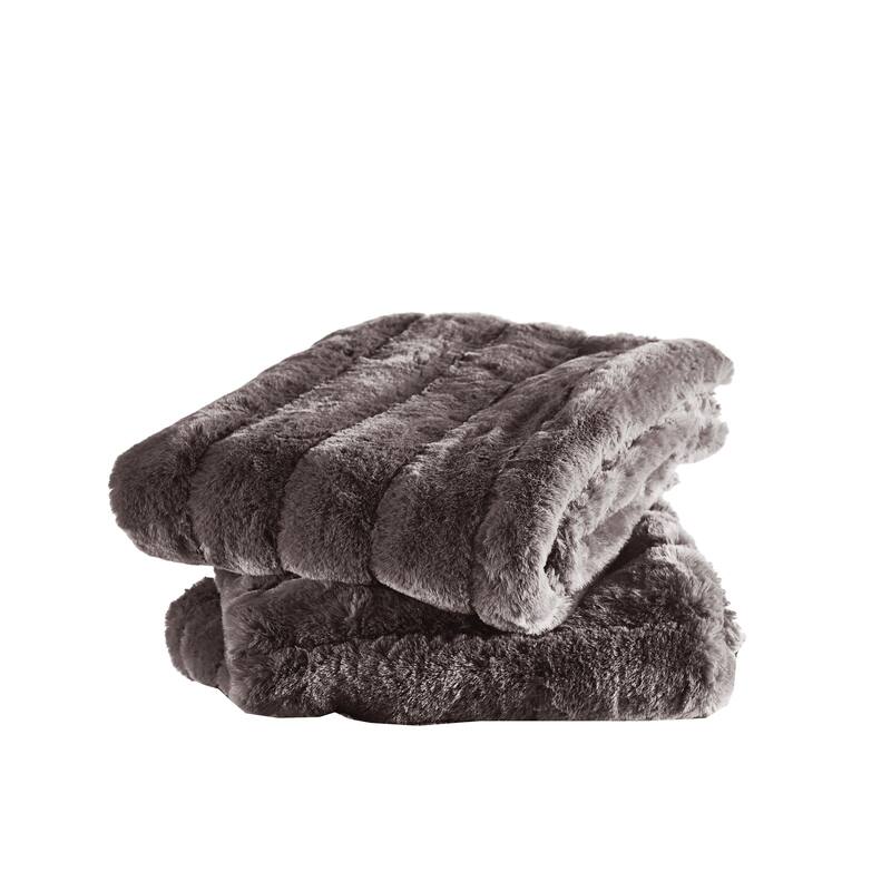 Serenta SuperMink Solid Color Throw Pillow Shell Cushion Cover Set - 26" x 26" - Silver Grey - Set of 2