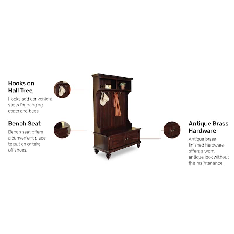 Bermuda Dark Espresso Hall Stand by Homestyles