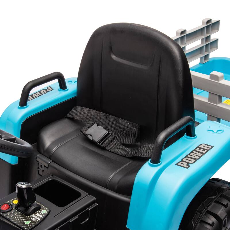 Ride on Tractor,Trailer,24VBattery Powered Electric Toy,200w*2motor 1.86-4.97MPH,Remote Control,3 speed adjustable,LED,safe belt