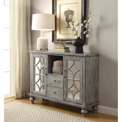 Rondeau Weathered Grey Console Table with 2-Door