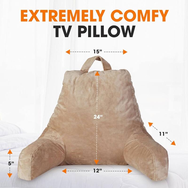 Cheer Collection Memory Foam Support Reading, TV Pillow