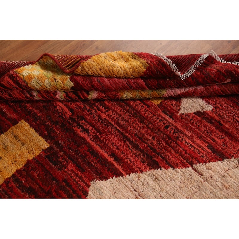 Geometric Moroccan Oriental Area Rug Bedroom Handmade Wool Carpet - 9'1" x 11'9"