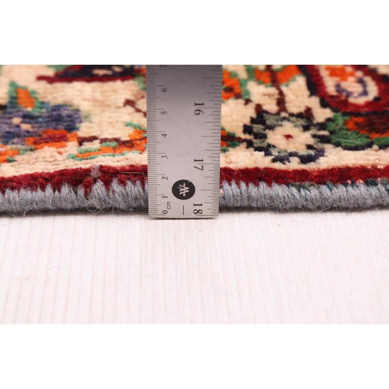 ECARPETGALLERY Hand-knotted Melis Vintage Dark Red Wool Rug - 4'2 x 8'10