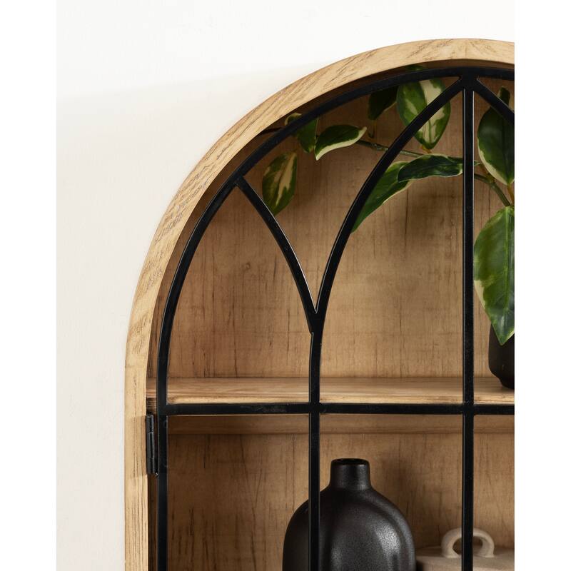 Kate and Laurel Megara Arched Wall Mounted Cabinet - 16x5x24