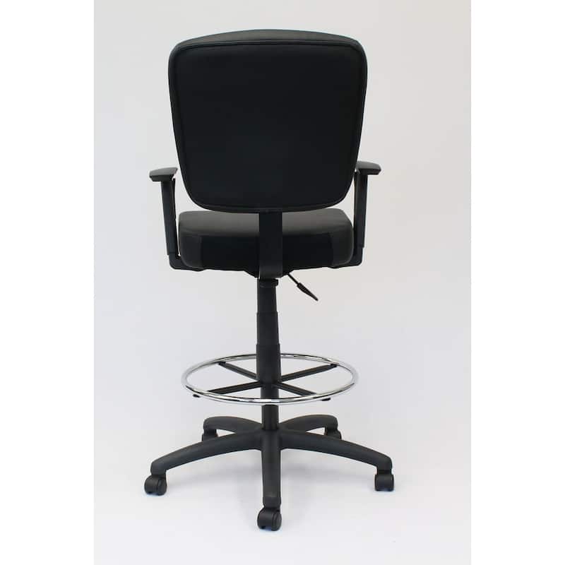 Boss Office Products Black Oversized Drafting Stool
