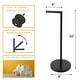 preview thumbnail 6 of 19, Sleek Toilet Paper Holder with Folding Arm and Reserve Compact Freestanding Metal Holder - Diameter 8 inches X 22" H