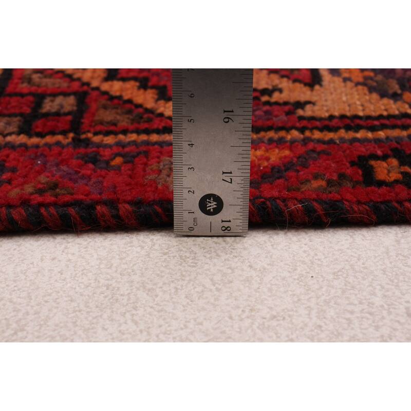 ECARPETGALLERY Hand-knotted Melis Vintage Red Wool Rug - 3'11 x 14'1