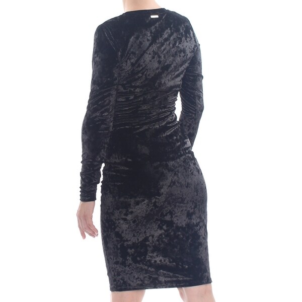 michael kors long sleeve black dress
