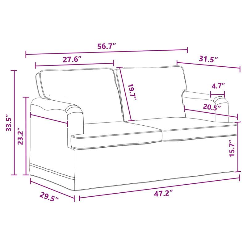 vidaXL Sofa 2 pcs Dark Grey 144 x 80 x 85 cm Fabric