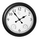 preview thumbnail 2 of 10, Large Outdoor Wall Clock Thermometer Combo, Waterproof Silent Garden Weather Station Home Indoor Patio Pool Black