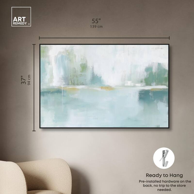 Mirrored Aqua Dream I Canvas by Art Remedy