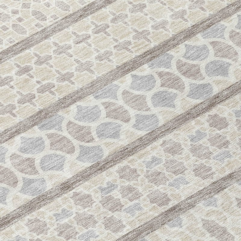 Machine Washable Indoor/ Outdoor Chantille Boho Stripe Rug