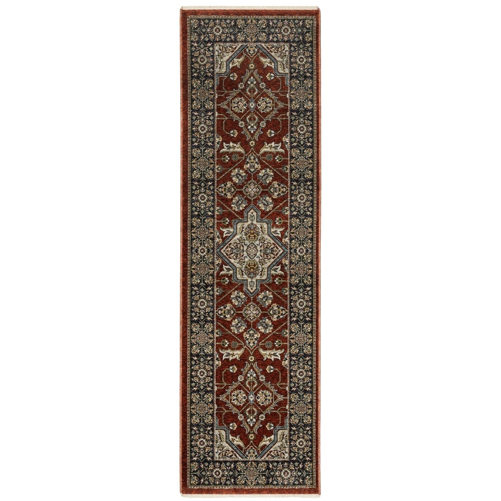 Style Haven Amelie Oriental Medallion Red/ Blue Indoor Area Rug