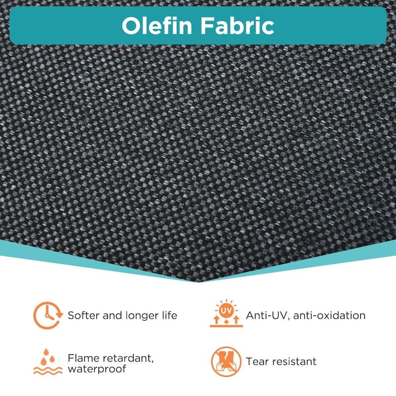 3-Pieces Aluminum Frame Patio Furniture With 6.7" Thick Cushion And Coffee Table，Olefin Fabric Outdoor Chair