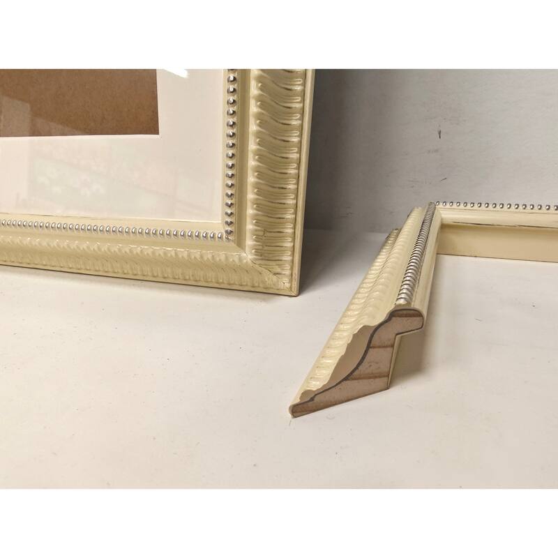 Solid Wood Picture Frame - Replaceable Canvas Art Frame with Organic Glass, Elegant Framed Wall Decor for Living Room