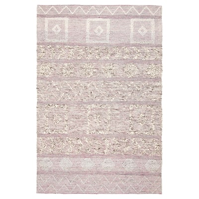 ECARPETGALLERY Braid weave Sienna Grey Wool Rug - 6'1 x 9'4